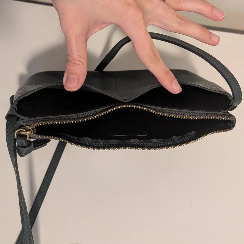 Madewell The Knotted Leather Crossbody Bag Green Handbag Purse